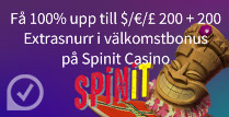 Få 100% upp till $/€/£ 200 + 200 Extrasnurr i välkomstbonus på Spinit Casino