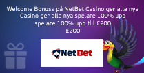 NetBet Casino välkomnar spelare med 100% upp till £200