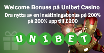 Få 200% upp till £200 på Unibet Casino