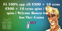 Vbet Casino ger spelare 100% upp till €500 + 10 extra spins